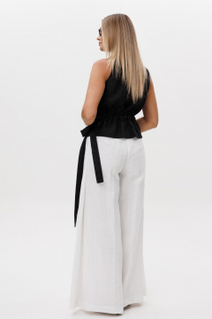 Брюки, жилет Ma Vie М-665 черный-белый - фото 2