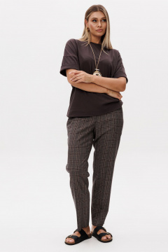 Брюки Ma Vie М-639-2к коричневая-клетка - фото 2