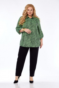 Блуза СиБон 0355 зеленый - фото 2