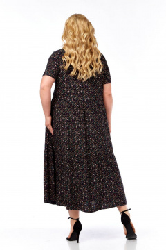 Платье СиБон 0366 темно-синий_цветы - фото 4