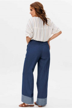 Блуза Mislana 6771 молочный/полоска - фото 4