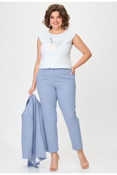 Брюки, жакет БелЭльСтиль 412-3_14_22+586-2_87_22 голубой_джинс - фото 4