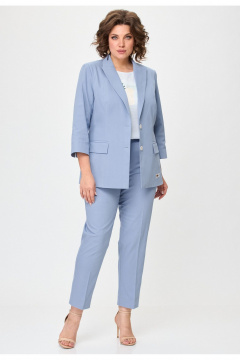 Брюки, жакет БелЭльСтиль 412-3_14_22+586-2_87_22 голубой_джинс - фото 2