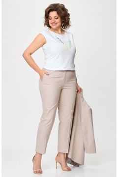 Брюки БелЭльСтиль 586-2_87_22 бежевый джинс - фото 2