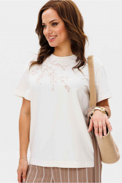 Блуза Mislana 885 бл_молочный - фото 2