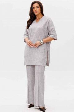Блуза, брюки Mislana 11101 серый_закрытые_плечи - фото 5