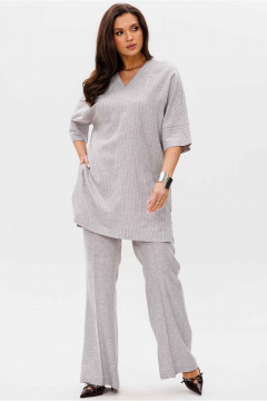 Блуза, брюки Mislana 11101 серый_закрытые_плечи - фото 4