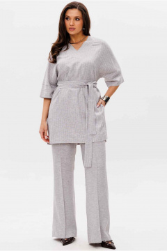 Блуза, брюки Mislana 11101 серый_закрытые_плечи - фото 1