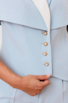 Брюки, жакет Мода Юрс 2917 голубой - фото 4