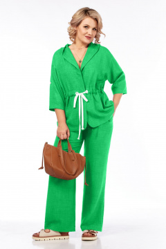 Брюки, жакет Vilena 1077 яблоко - фото 1