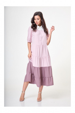 Платье Anelli 1057 черничный - фото 4