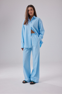 Брюки T.N.D М348 голубой - фото 1