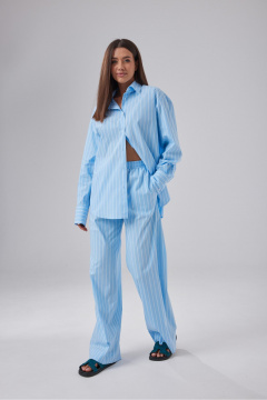 Брюки T.N.D М348 голубой - фото 2