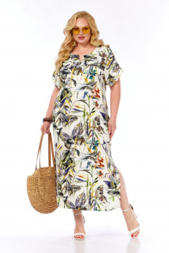 Платье БагираАнТа 1036 бабочки_белый_фон - фото 3