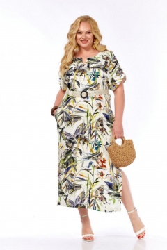 Платье БагираАнТа 1036 бабочки_белый_фон - фото 1