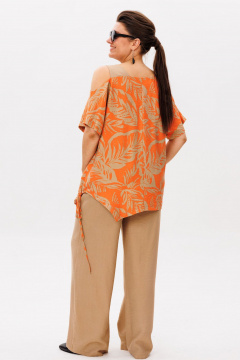 Блуза, брюки Anelli 1537 апельсиновый_капучино - фото 5