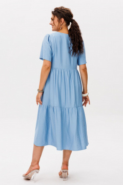 Платье Anelli 1604 голубое_кружево - фото 4