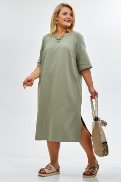 Платье OVERYOU М203/1 фисташка - фото 2