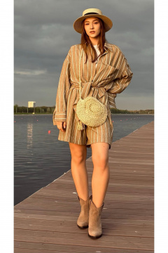 Блуза, шорты ALIN 6003 бежевый - фото 1