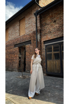 Платье ALIN 3002 бежево-белый - фото 2