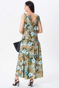 Сарафан Celentano lite 5046 оливково-зеленый/цветочный_принт - фото 5