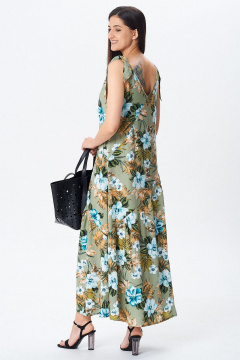 Сарафан Celentano lite 5046 оливково-зеленый/цветочный_принт - фото 4