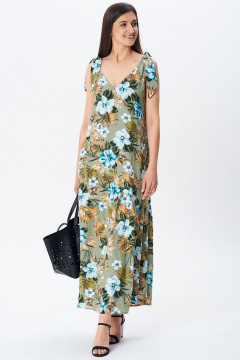 Сарафан Celentano lite 5046 оливково-зеленый/цветочный_принт - фото 3