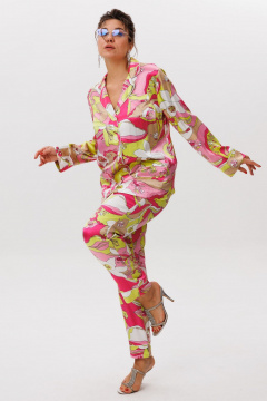 Блуза, брюки Anelli 1619 малиновый_зефир - фото 2