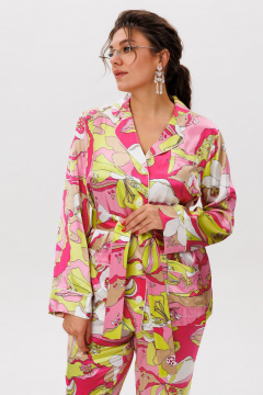 Блуза, брюки Anelli 1619 малиновый_зефир - фото 3