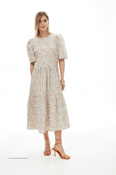 Платье NiV NiV fashion 412 светло-бежевый - фото 1