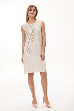Платье NiV NiV fashion 429 светло-бежевый - фото 1