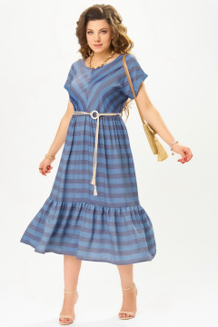 Платье Fita 1632 сине-серый - фото 2