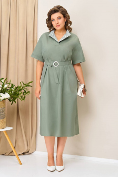 Платье VOLNA 1419 хаки - фото 5