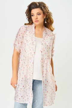 Туника Fita 20426 кремово-розовый - фото 4