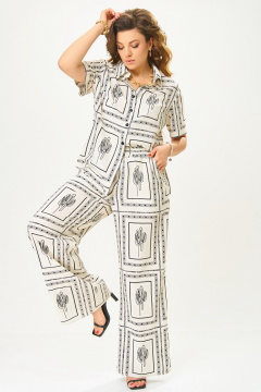 Блуза, брюки Fita 3101 молочно-бежевый - фото 4