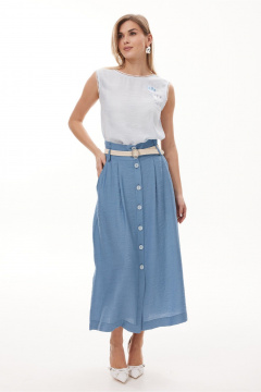 Блуза NiV NiV fashion 452 светло-голубой - фото 4