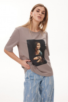 Футболка NiV NiV fashion 466 капучино - фото 1