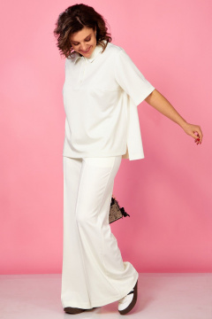 Блуза, брюки BegiModa 3094 молочный - фото 4