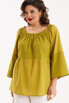 Блуза, брюки Almirastyle 446 горчица - фото 4