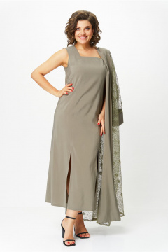 Кардиган, платье Michel chic 1421 хаки - фото 5