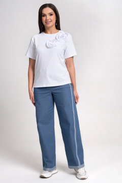 Блуза, брюки Alani Collection 2360 синий - фото 1