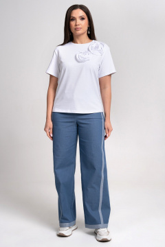 Блуза, брюки Alani Collection 2360 синий - фото 2