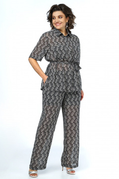 Блуза, брюки Alani Collection 2325 веточки - фото 3