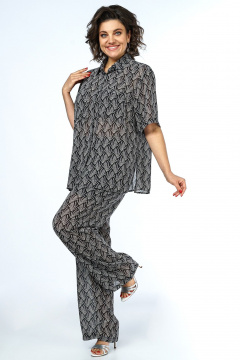 Блуза, брюки Alani Collection 2325 веточки - фото 2