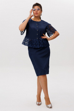 Жакет, юбка Anelli 1614 полуночный_сапфир - фото 3