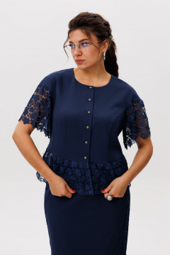 Жакет, юбка Anelli 1614 полуночный_сапфир - фото 2