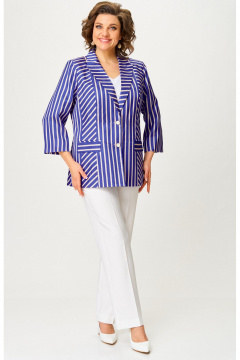 Брюки, жакет БелЭльСтиль 412-3_03_22+596-2_79_22 полоска+молочный - фото 2