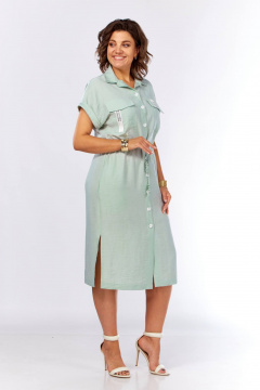 Платье Ольга Стиль С-931 светло-зеленый - фото 4