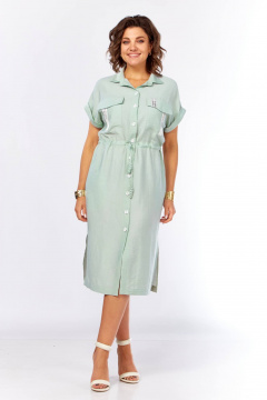 Платье Ольга Стиль С-931 светло-зеленый - фото 2