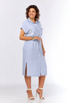 Платье Ольга Стиль С-931 голубой - фото 1